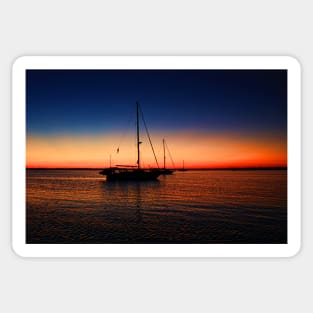 Sailboat Sunset Sticker